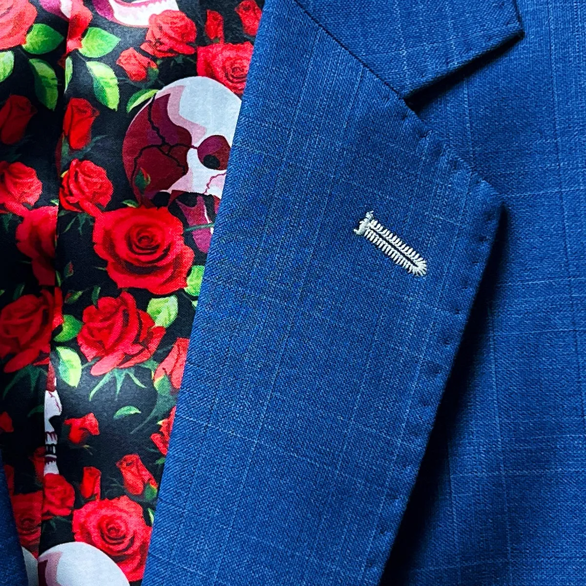 Guabello SPACE Blue Self Plaid Suit