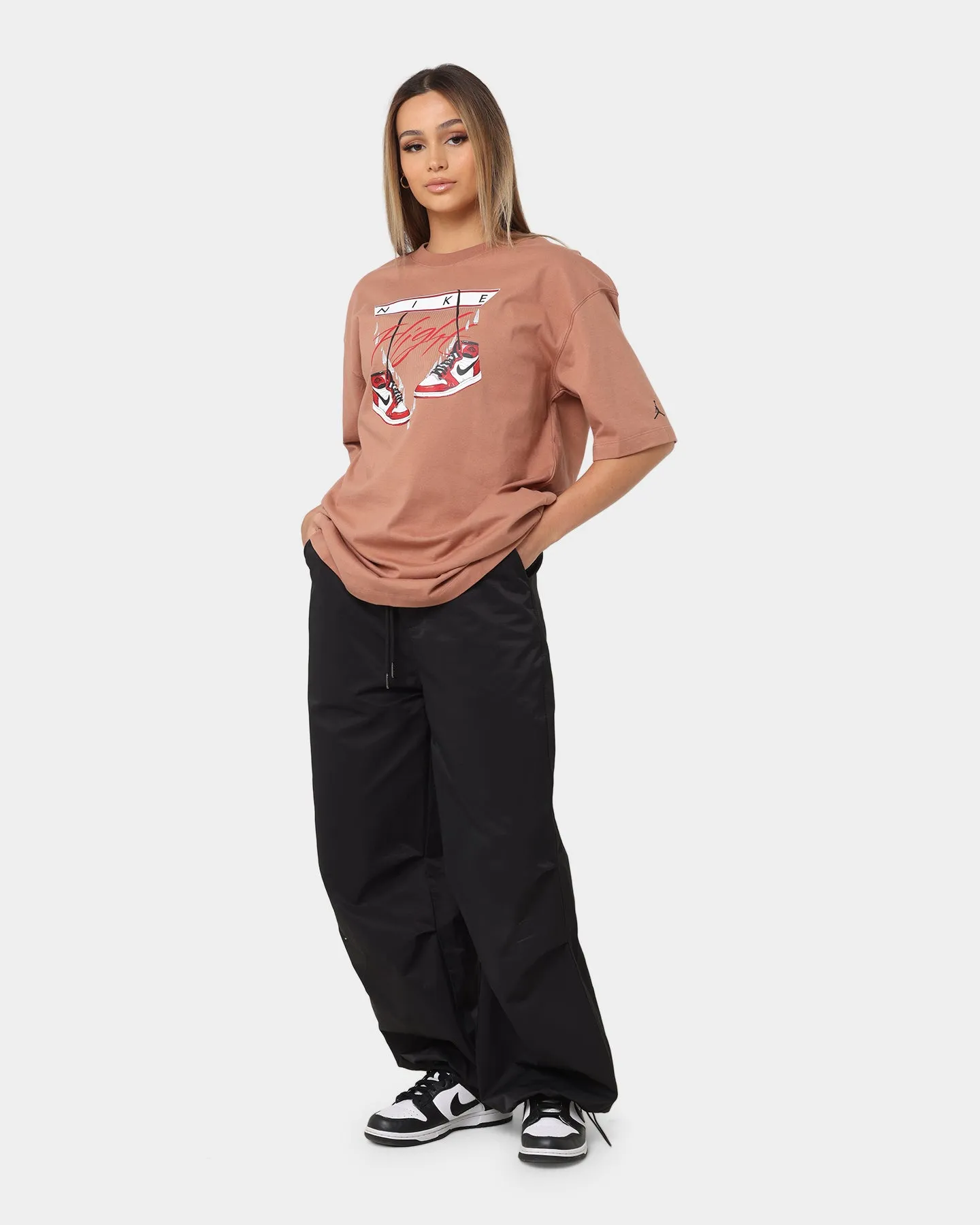 Jordan Women's Jordan Flight Graphic Oversized T-Shirt Mineral Clay