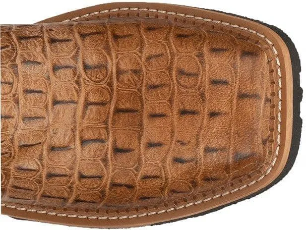JUSTIN BOOTS - Derrickman Safety Toe, Caramel Croc Print