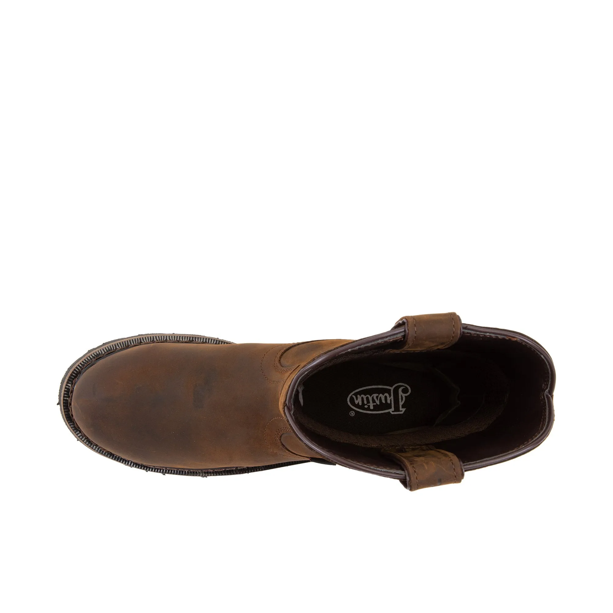 Justin Drywall 10 Inch Soft Toe Whiskey Brown