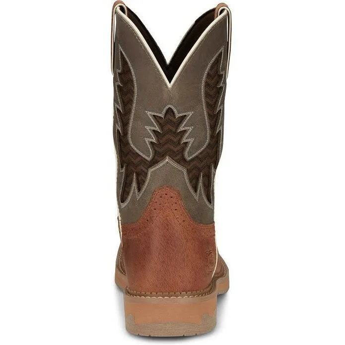Justin Men's Bolt 11" Nano Comp Toe Western Work Boot -Brown- SE4111