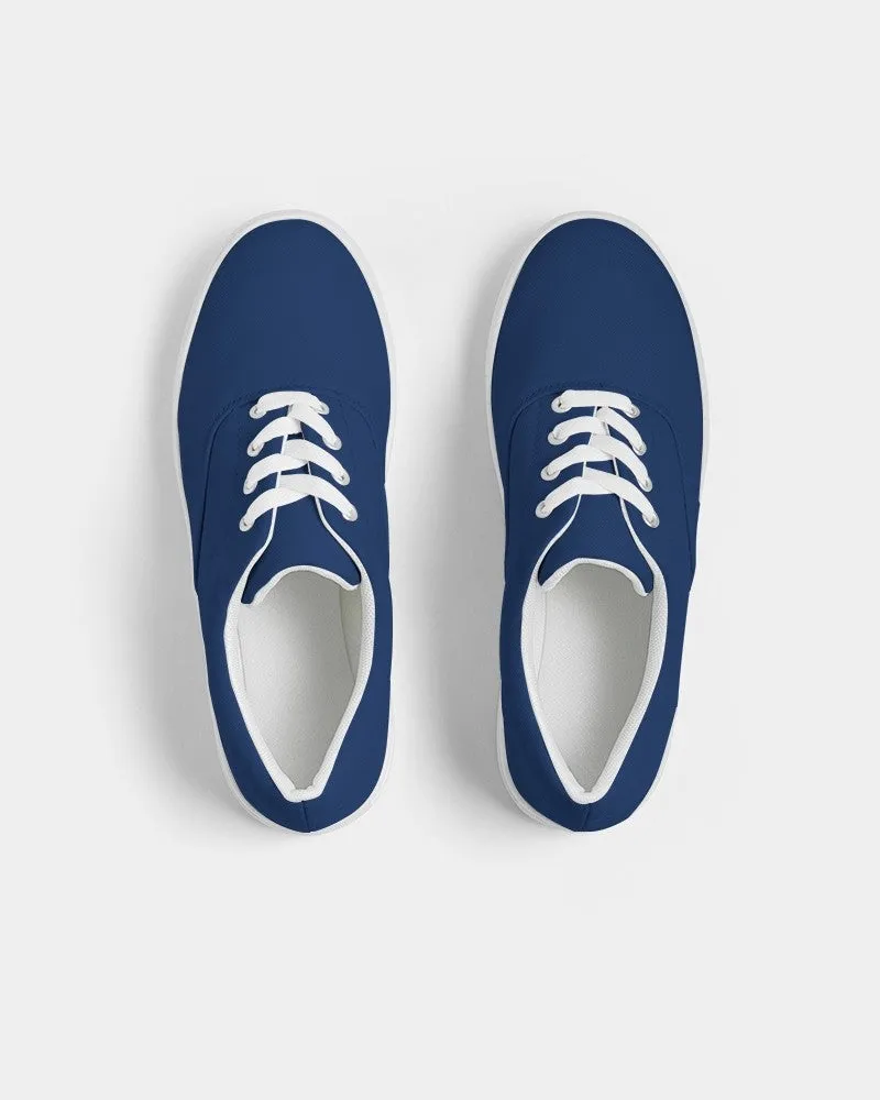 Medium Dark Blue Women's Canvas Sneakers | Women's | Medium Dark Pure Blue | C100M75Y0K60