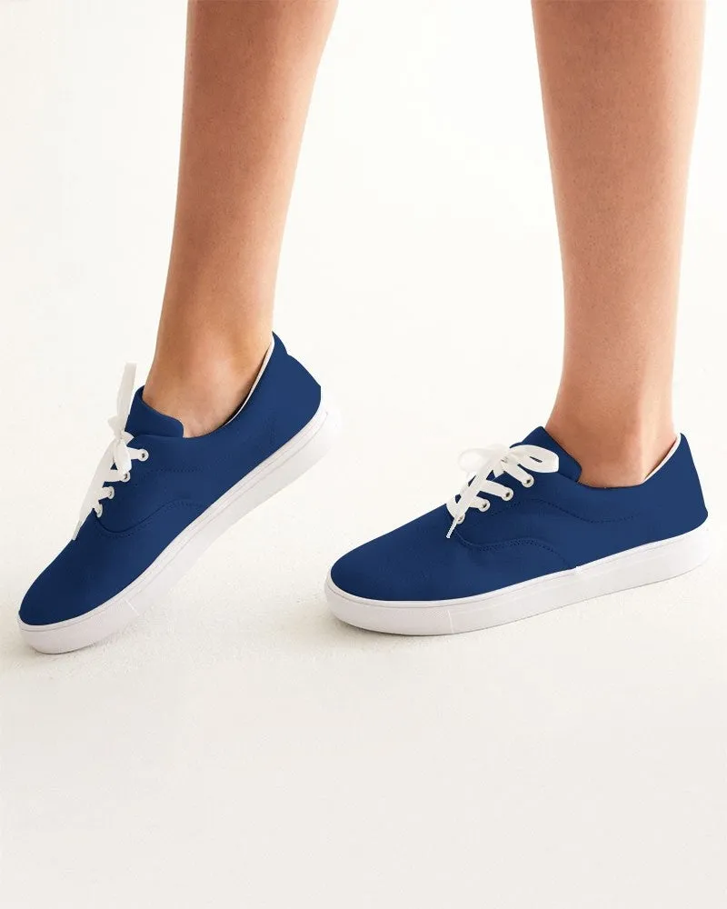 Medium Dark Blue Women's Canvas Sneakers | Women's | Medium Dark Pure Blue | C100M75Y0K60