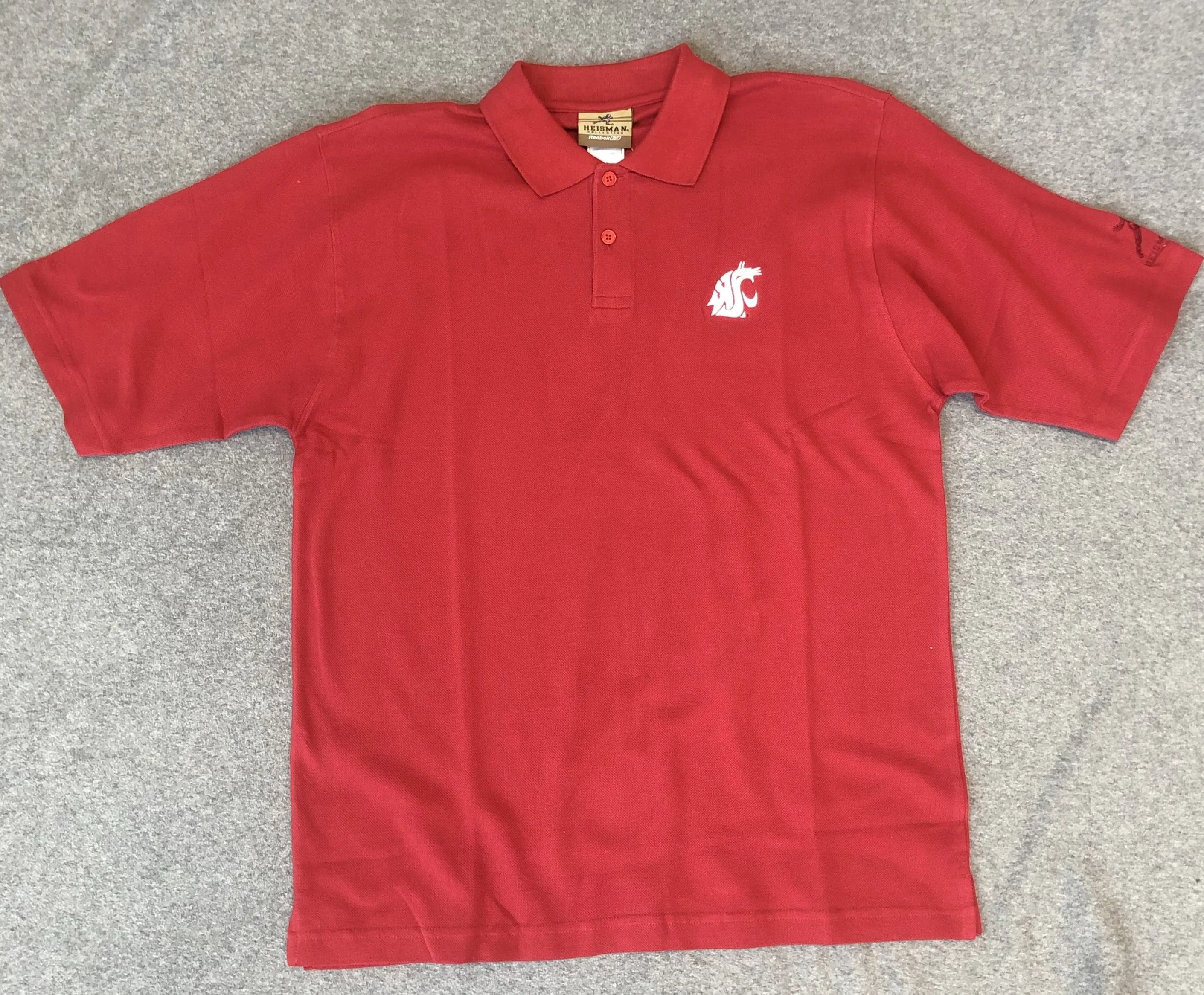 Mens Reebok Embroidered Crimson Polo