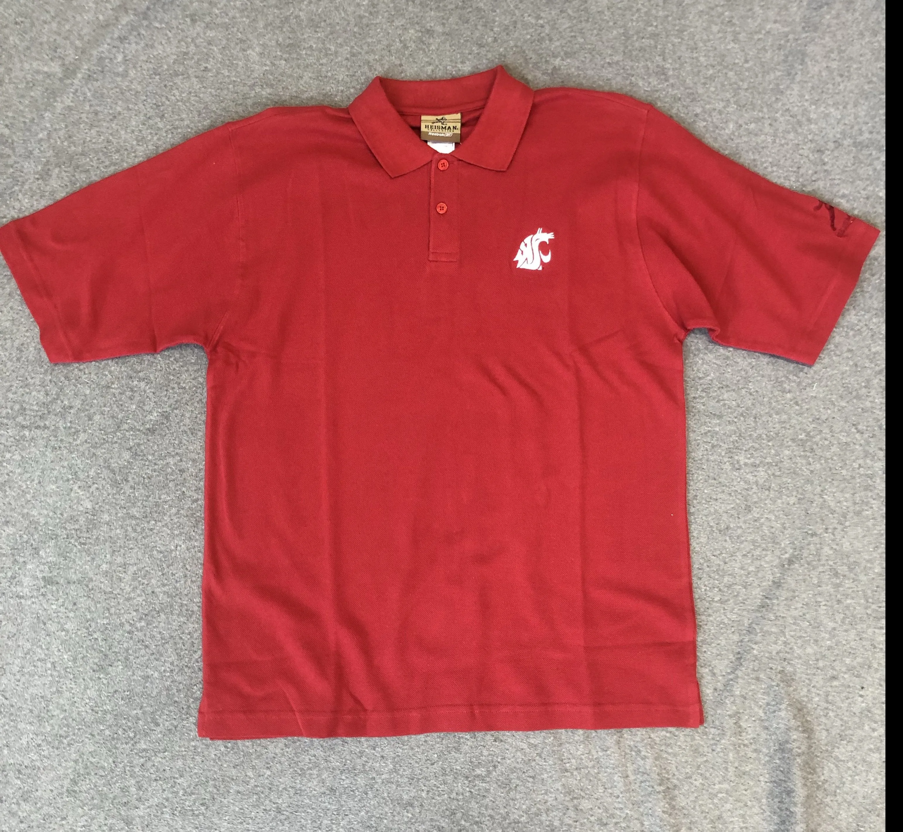 Mens Reebok Embroidered Crimson Polo