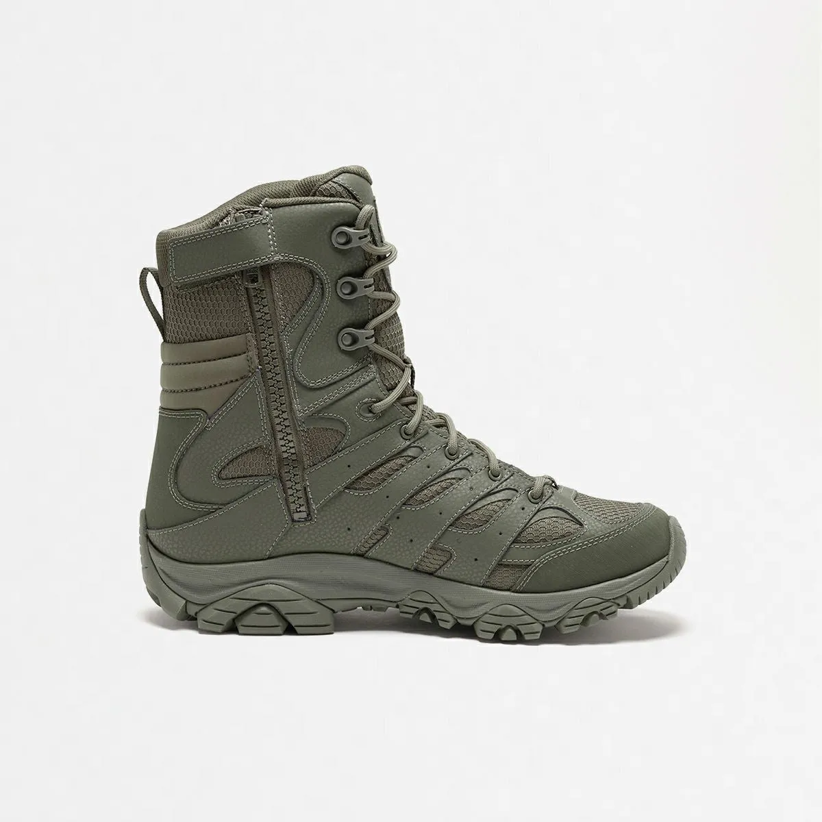 MERRELL MOAB 3 TACTICAL 8” ZIP WATERPROOF DARK OLIVE 【KICKS LAB. EXCLUSIVE】