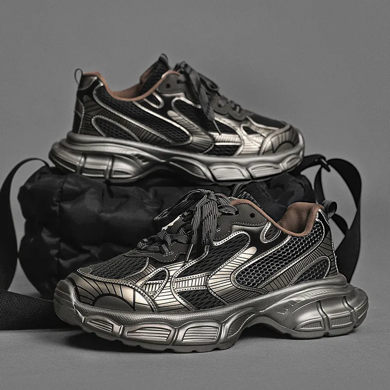 Metal Platform Colorblock Dad Shoes