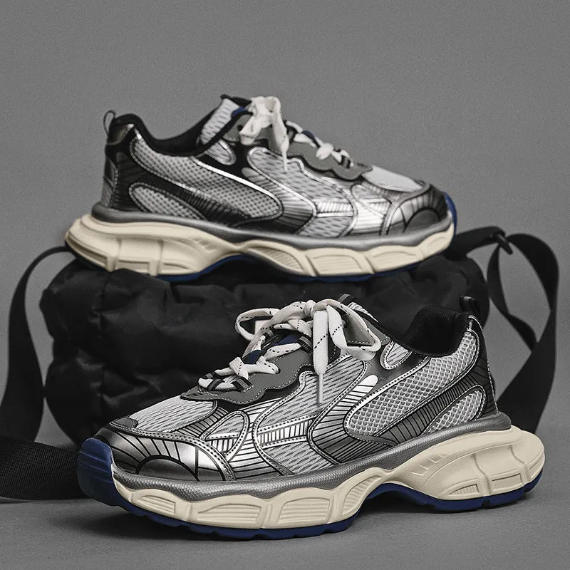 Metal Platform Colorblock Dad Shoes