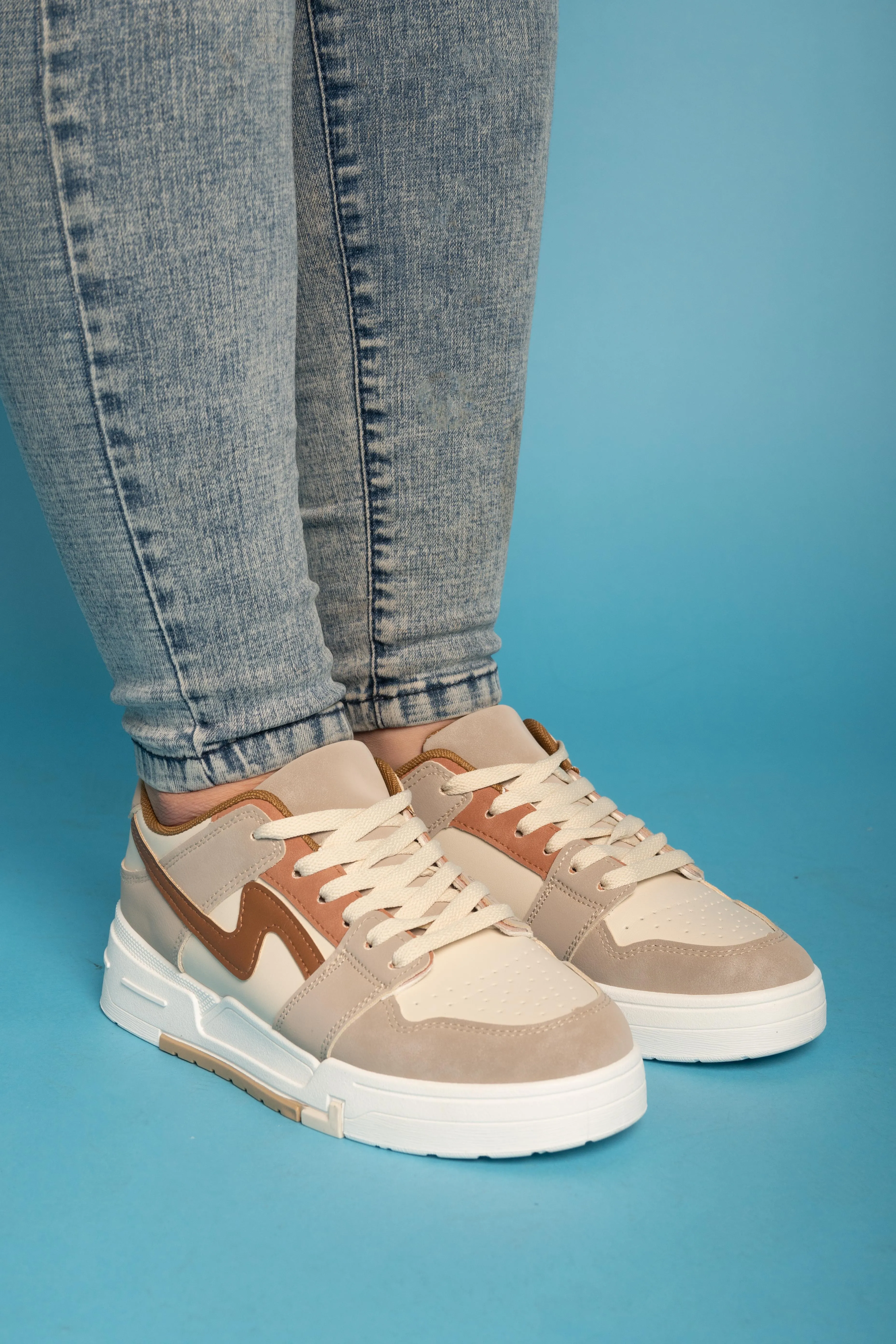 Multi-Hue Sneakers - Khaki