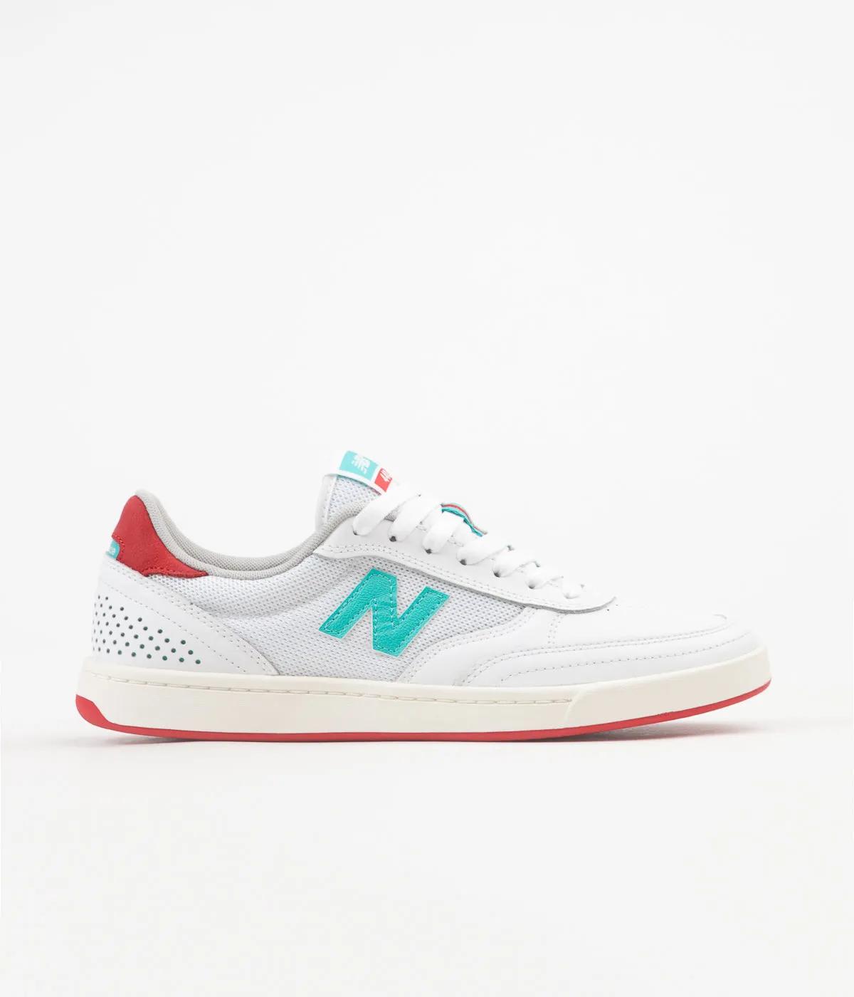 New Balance Numeric 440 Tom Knox Shoes - White / Sea Salt / Turquoise / Red