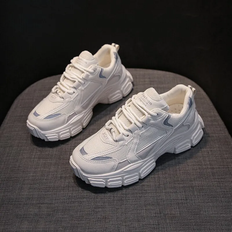 New Spring White Sneakers Women Trainers Vulcanized Shoes Casual Platform Dad Sneakers Women Sports Shoes Basket Femme