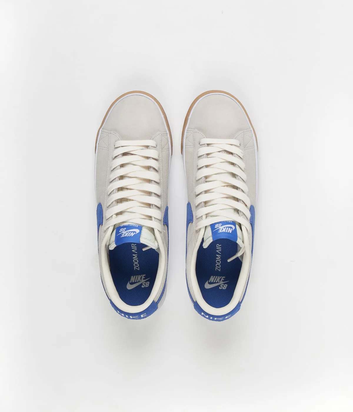 Nike SB Blazer Low GT Shoes - Pale Ivory / Pacific Blue - White