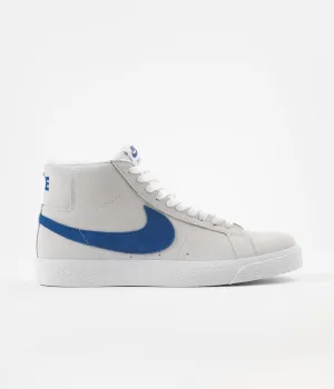 Nike SB Blazer Mid Shoes - White / Team Royal - White - Cerulean