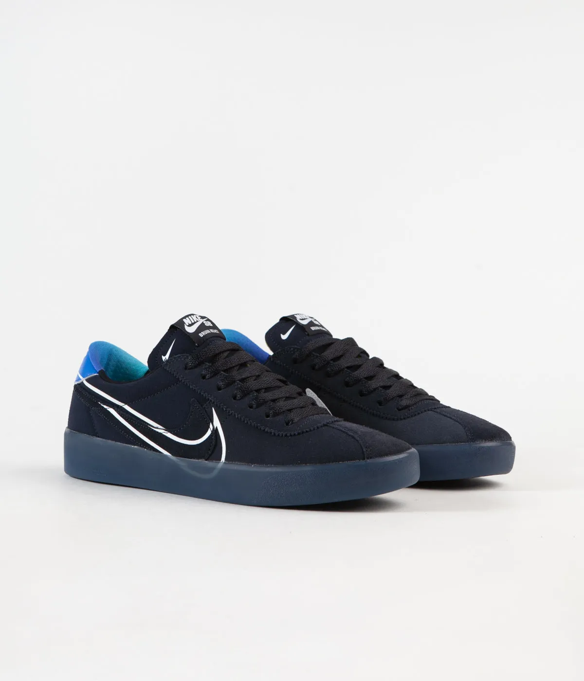 Nike SB Bruin React Shoes - Dark Obsidian / White - Hyper Jade