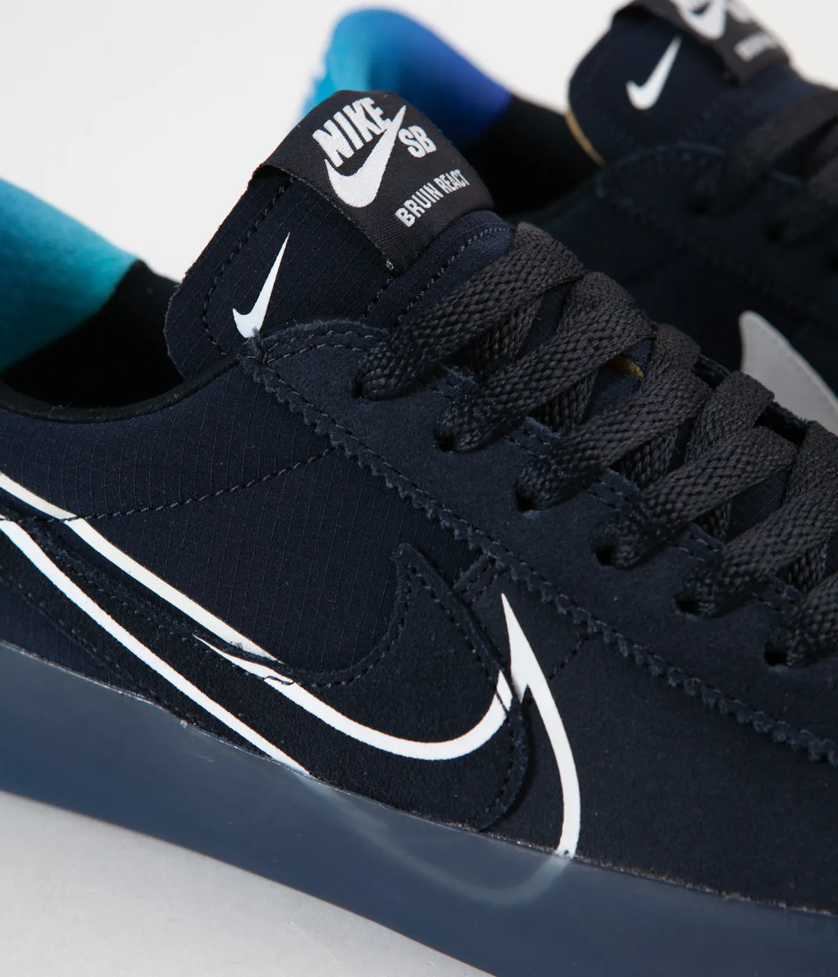 Nike SB Bruin React Shoes - Dark Obsidian / White - Hyper Jade