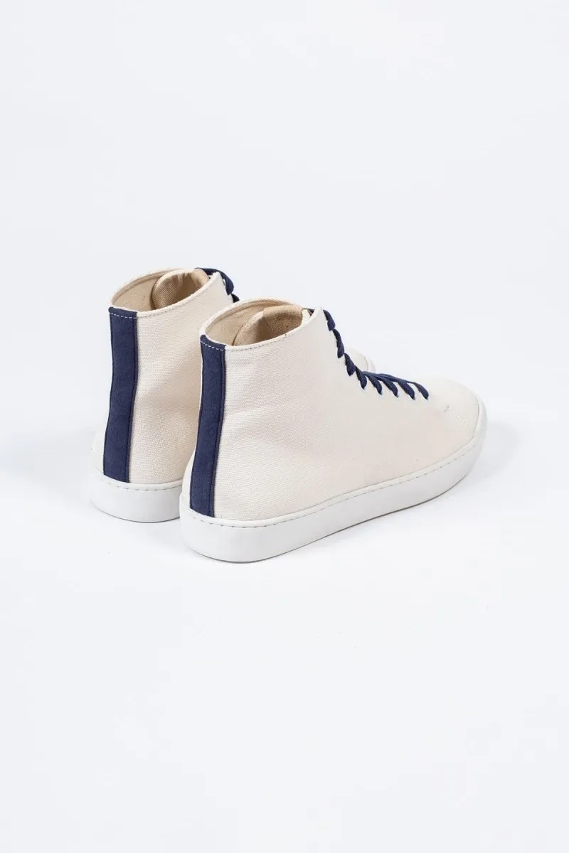 Oak High Sneaker | White Vegan Canvas