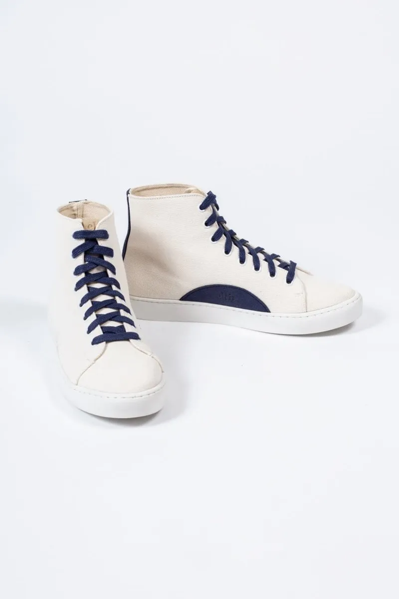 Oak High Sneaker | White Vegan Canvas