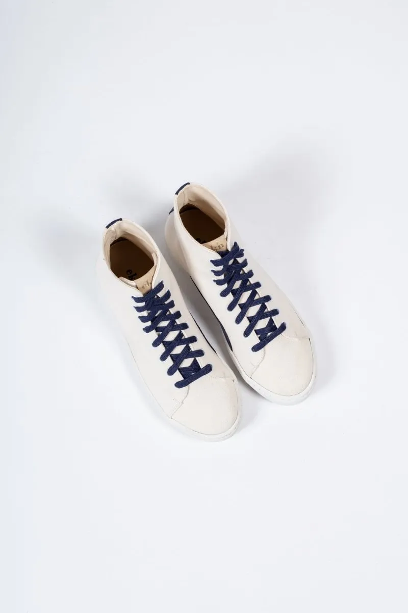 Oak High Sneaker | White Vegan Canvas
