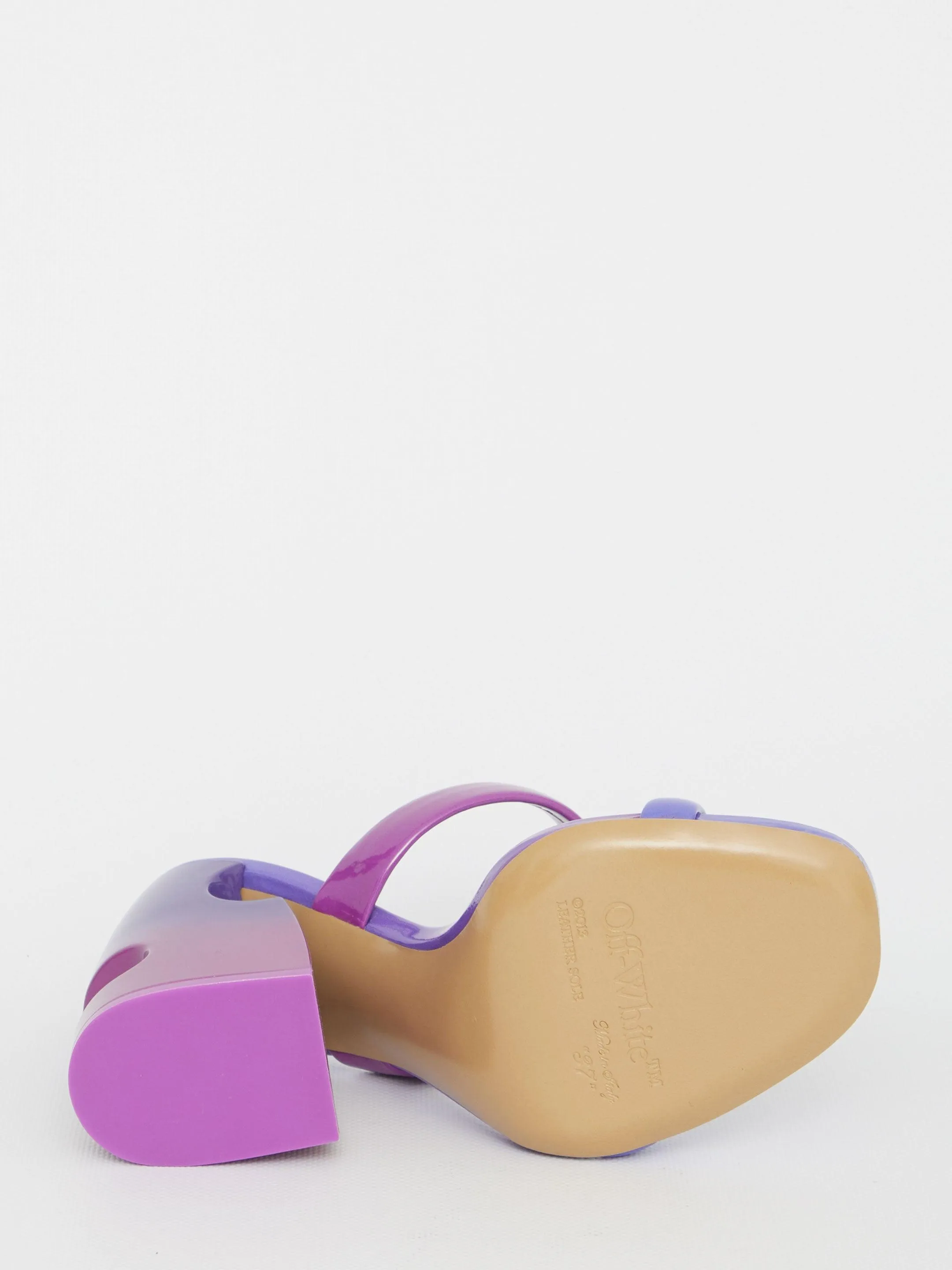 Off White Dégradé Sandals With Meteor Heel