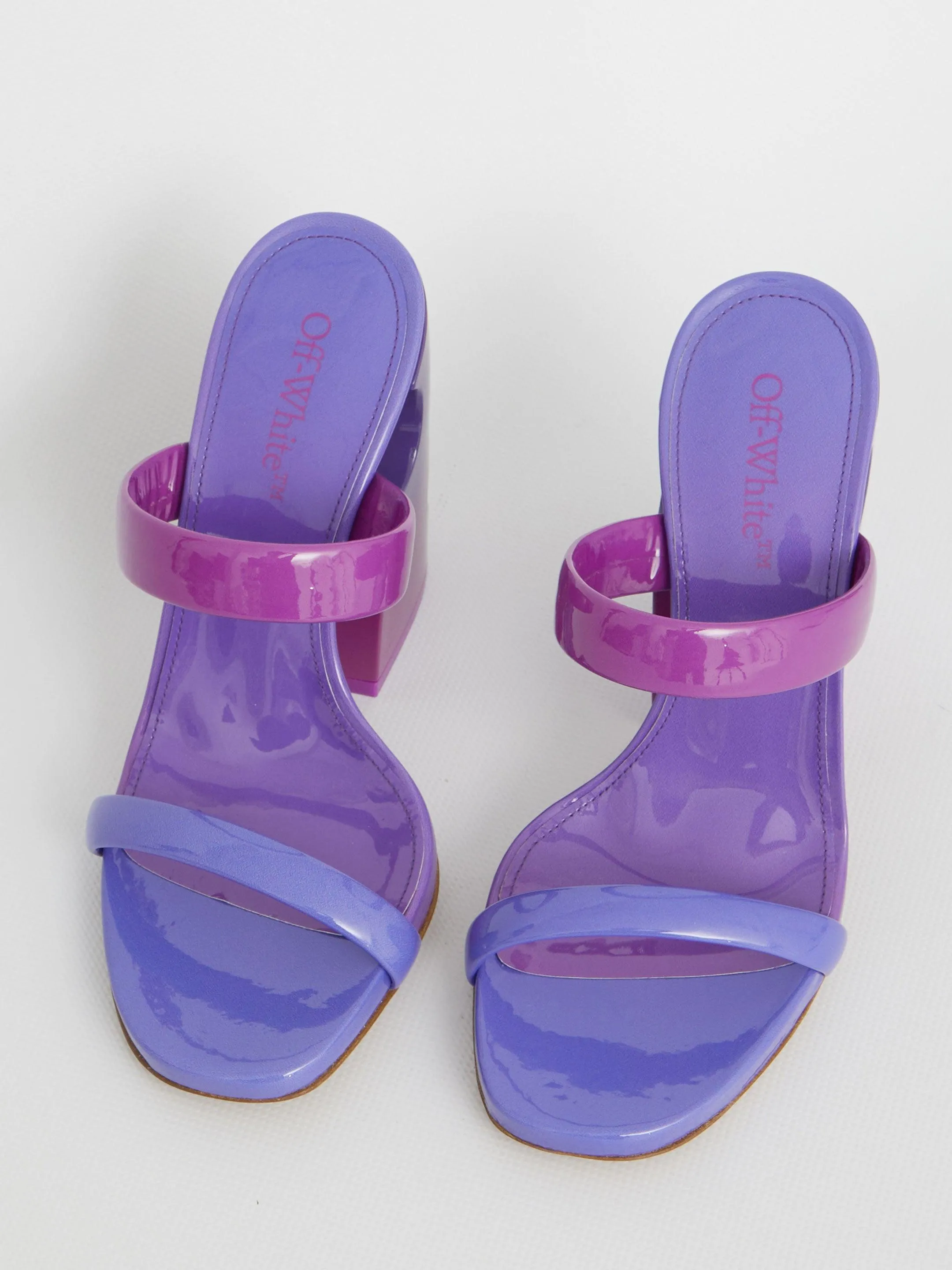 Off White Dégradé Sandals With Meteor Heel