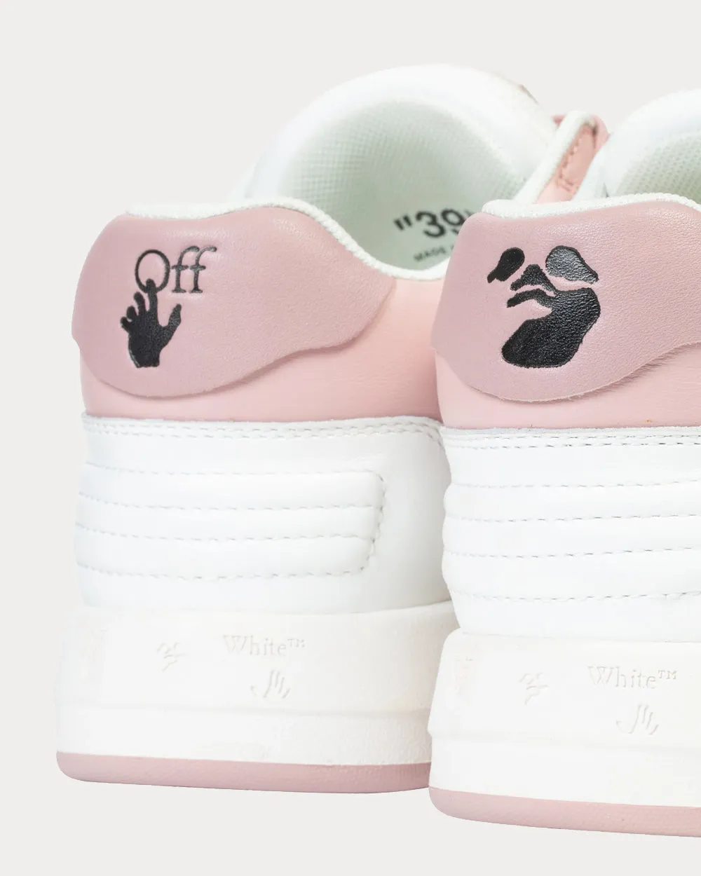 OUT OF OFFICE "OOO" White / Nude Low Top Sneakers