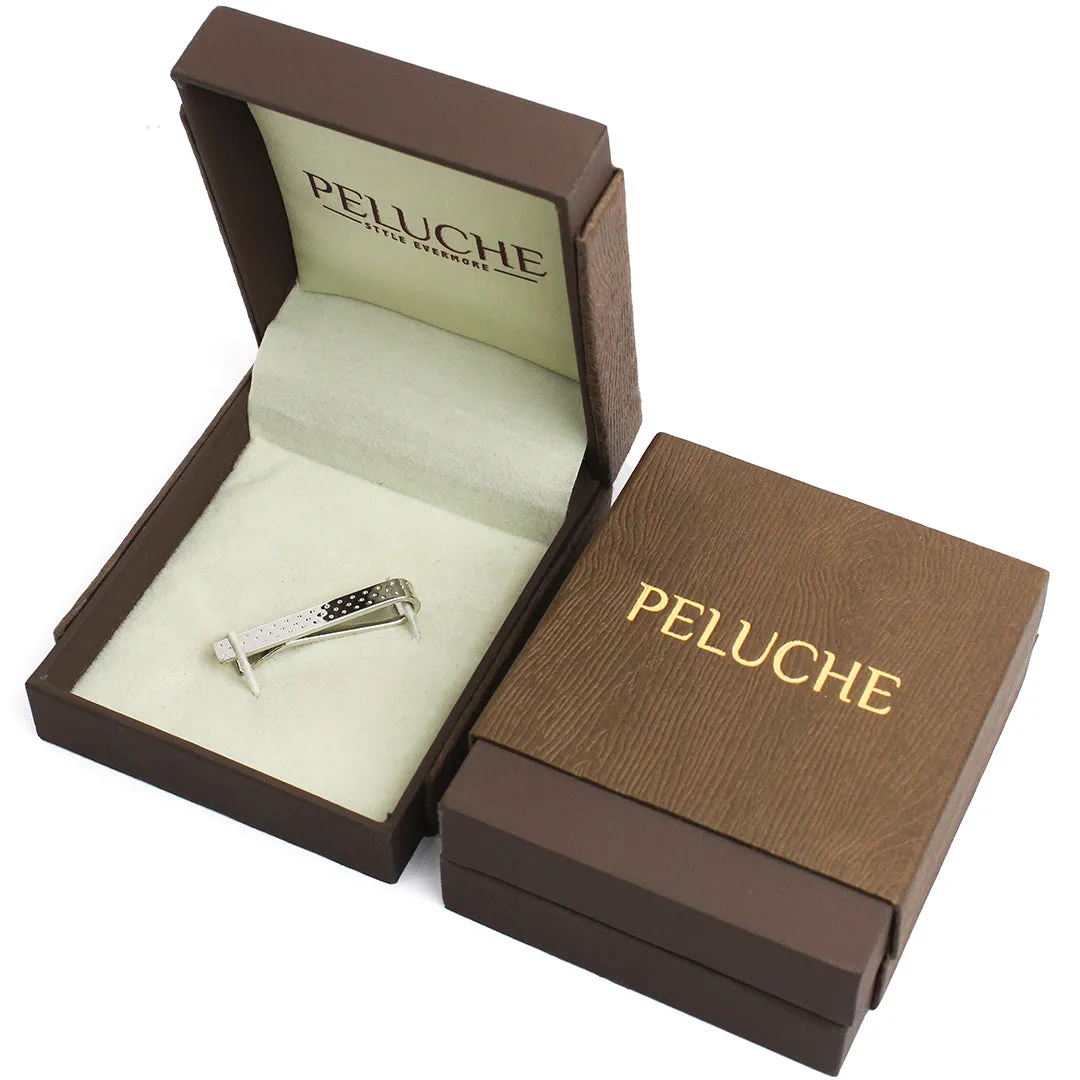 Peluche Dotted Silver Super Sleek Tie Pin