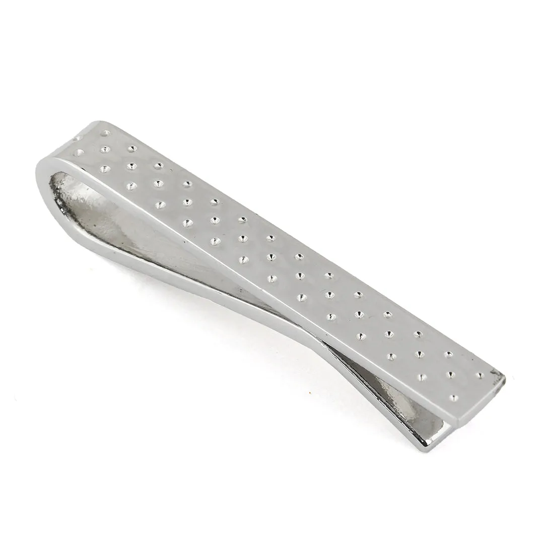 Peluche Dotted Silver Super Sleek Tie Pin