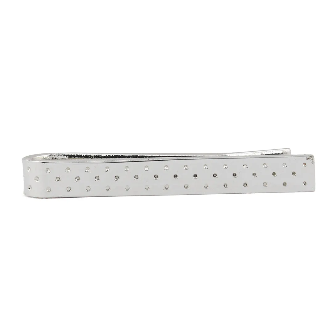 Peluche Dotted Silver Super Sleek Tie Pin