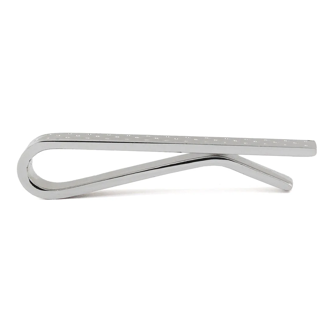 Peluche Dotted Silver Super Sleek Tie Pin