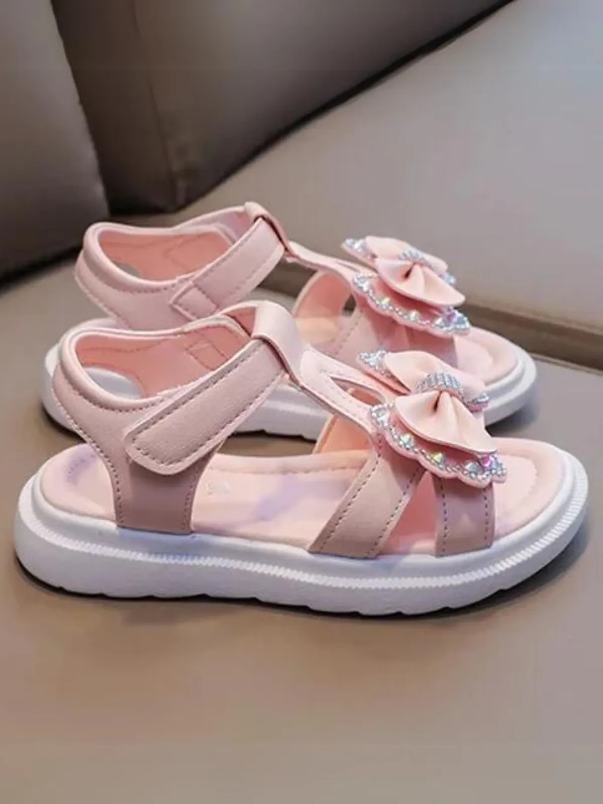 Princess Duties Bow T-Strap Sandals By Liv and Mia