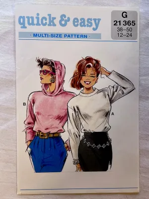 Quick and easy G21365 UNCUT Adult Casual/Athletic Wear Sizes 12-24