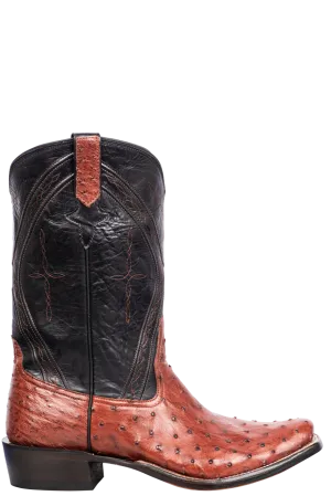 Rios of Mercedes Full Quill Ostrich Cowboy Boots - Almond