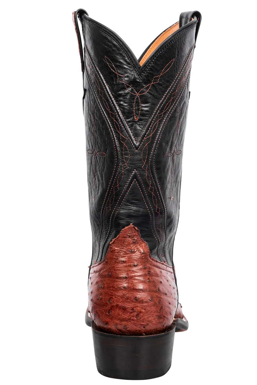 Rios of Mercedes Full Quill Ostrich Cowboy Boots - Almond