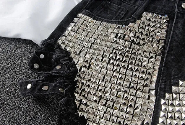 Rockstar High Waisted Denim Shorts