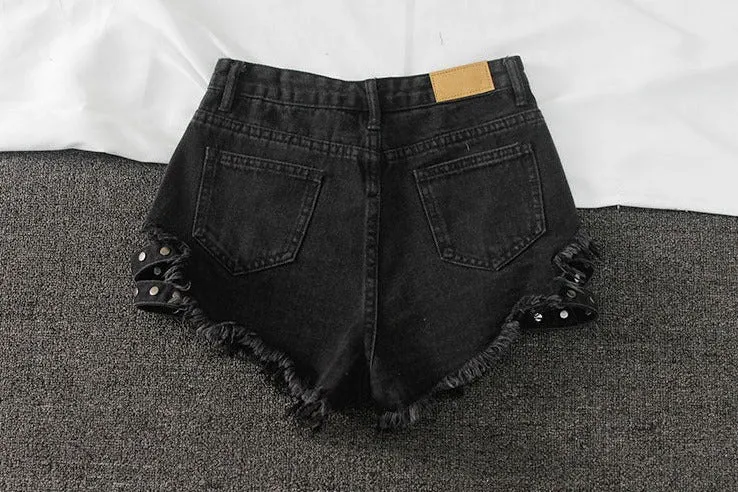 Rockstar High Waisted Denim Shorts