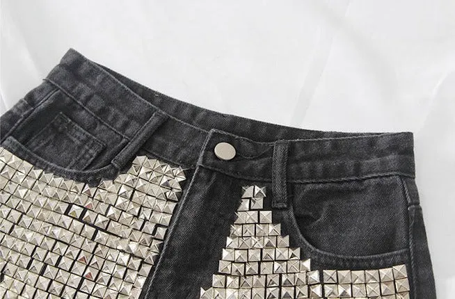 Rockstar High Waisted Denim Shorts