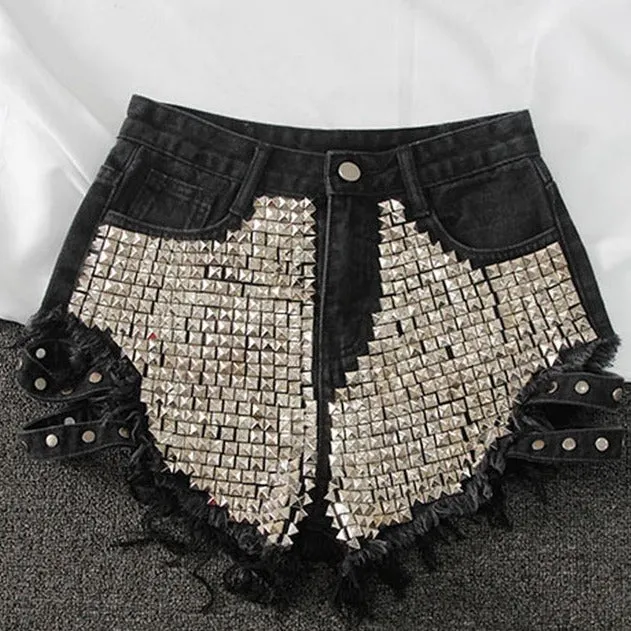 Rockstar High Waisted Denim Shorts