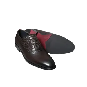 ROSSI X - Luxury two tone leather red bottom oxford shoes for men
