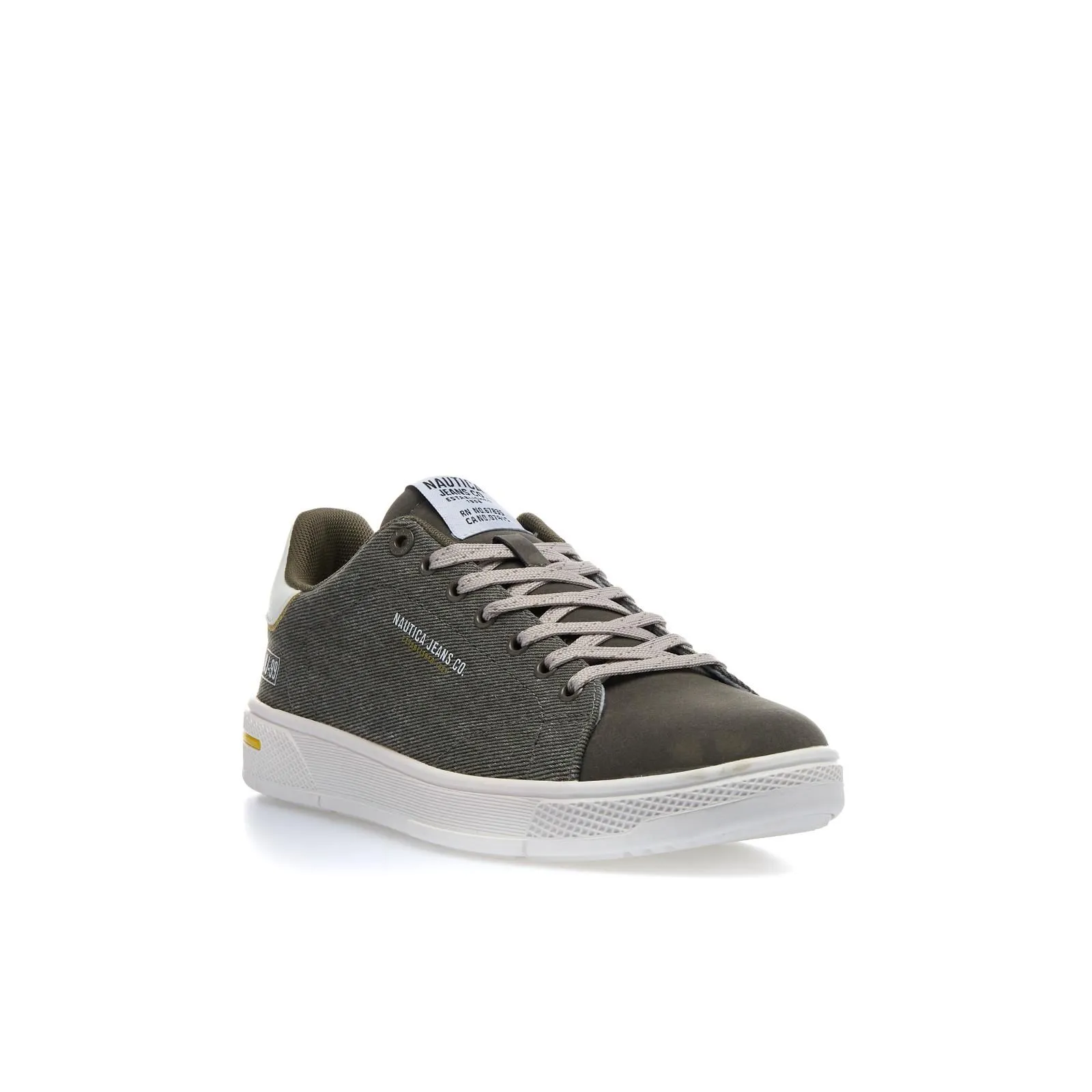 Sneakers verdi tennis da uomo in tessuto