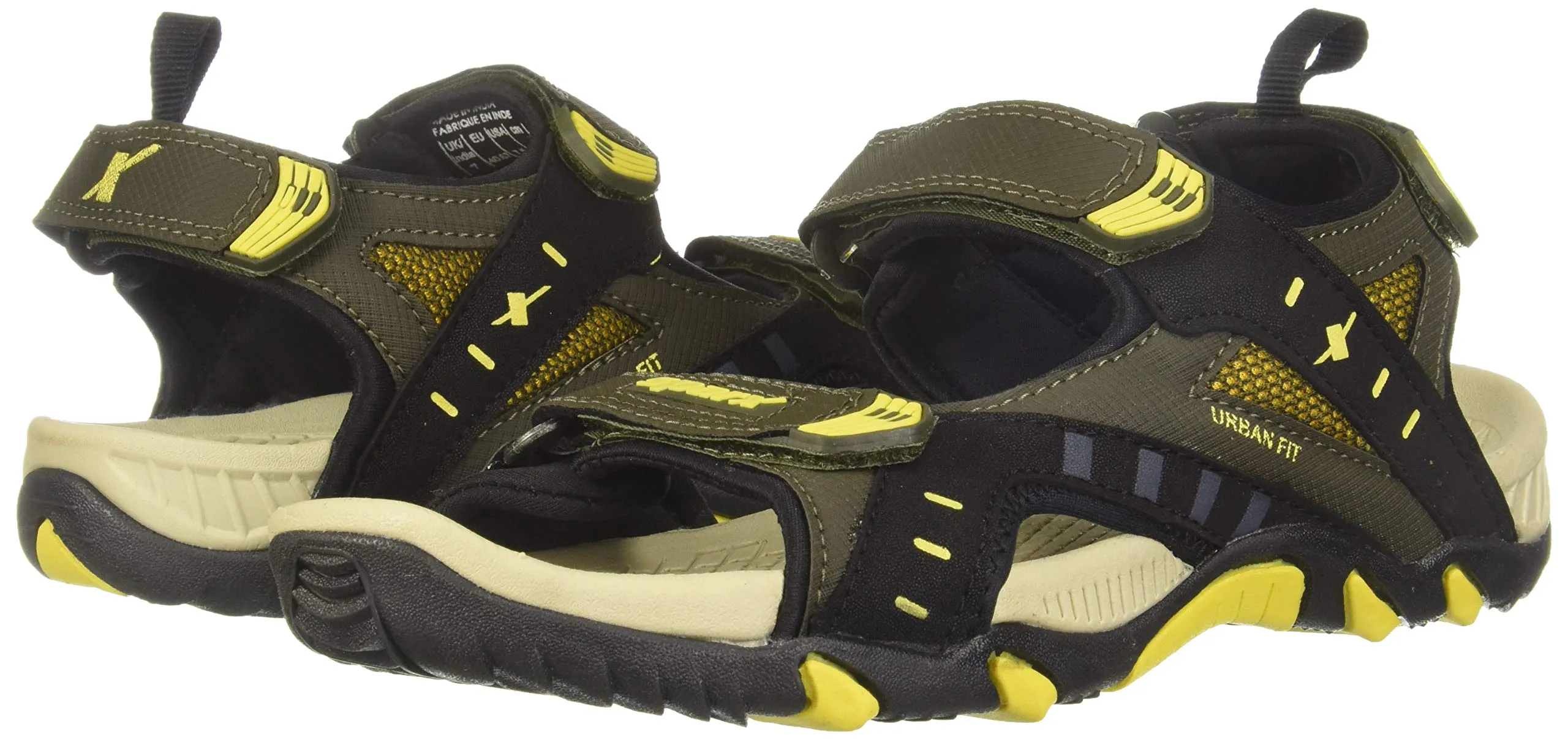 SPARX mens SS 485 | Latest, Daily Use, Stylish Floaters | Yellow Sport Sandal - 6 UK (SS 485)