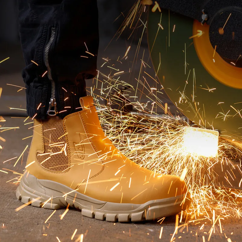 Steel Toe Boots for Men Work Puncture proof Construction Slip proof Indestructible Safety Waterproof