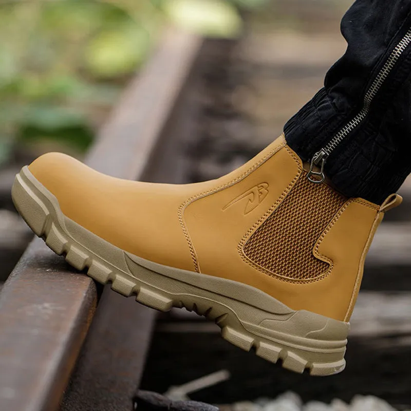 Steel Toe Boots for Men Work Puncture proof Construction Slip proof Indestructible Safety Waterproof