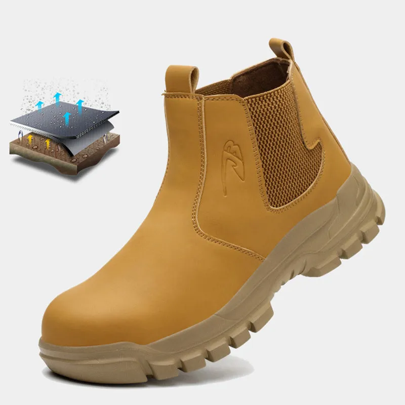 Steel Toe Boots for Men Work Puncture proof Construction Slip proof Indestructible Safety Waterproof