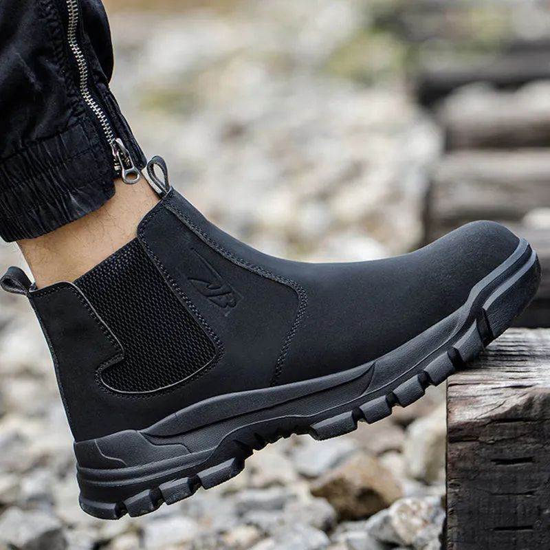 Steel Toe Boots for Men Work Puncture proof Construction Slip proof Indestructible Safety Waterproof