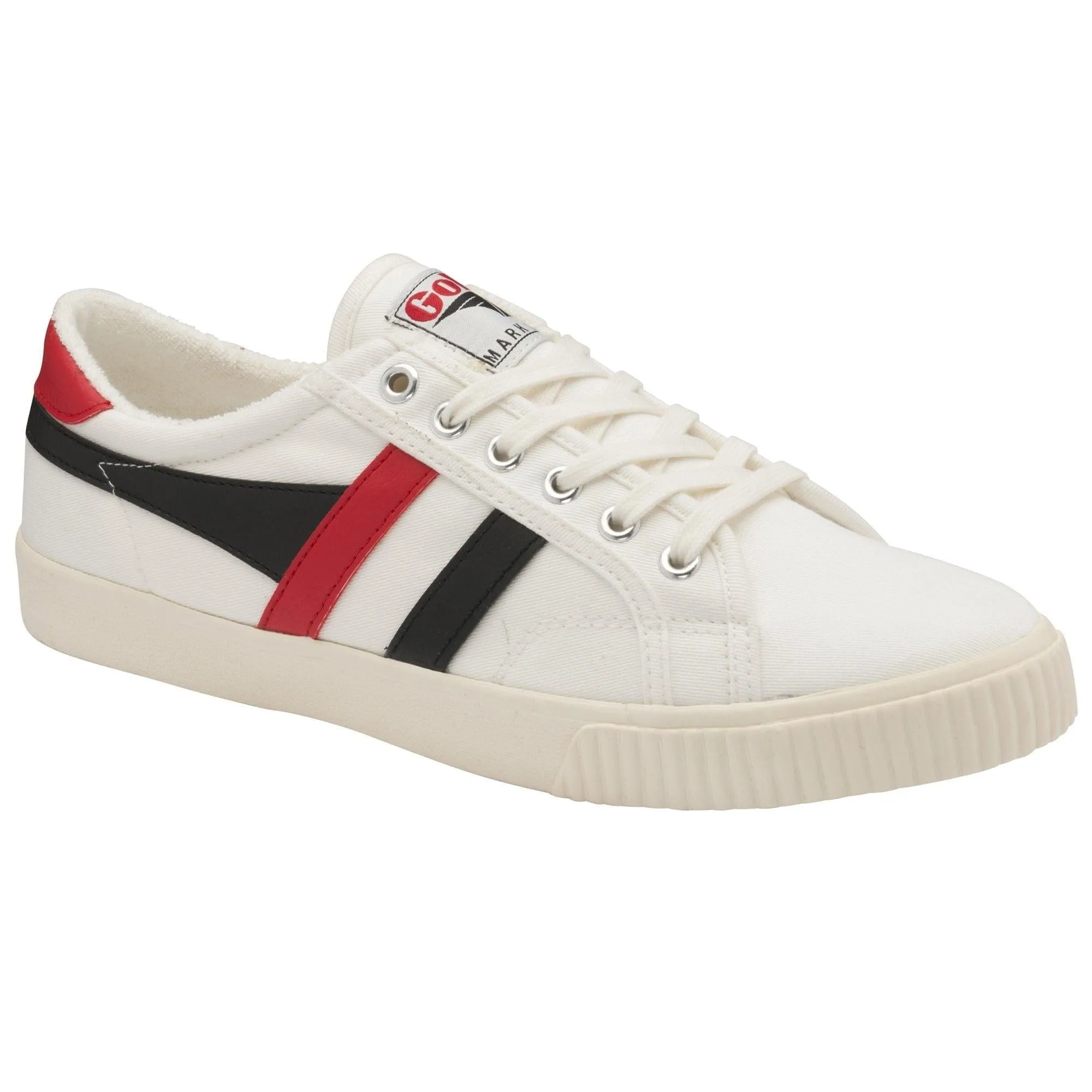 Tennis Mark Cox Trainer (Off White   Black   Red)