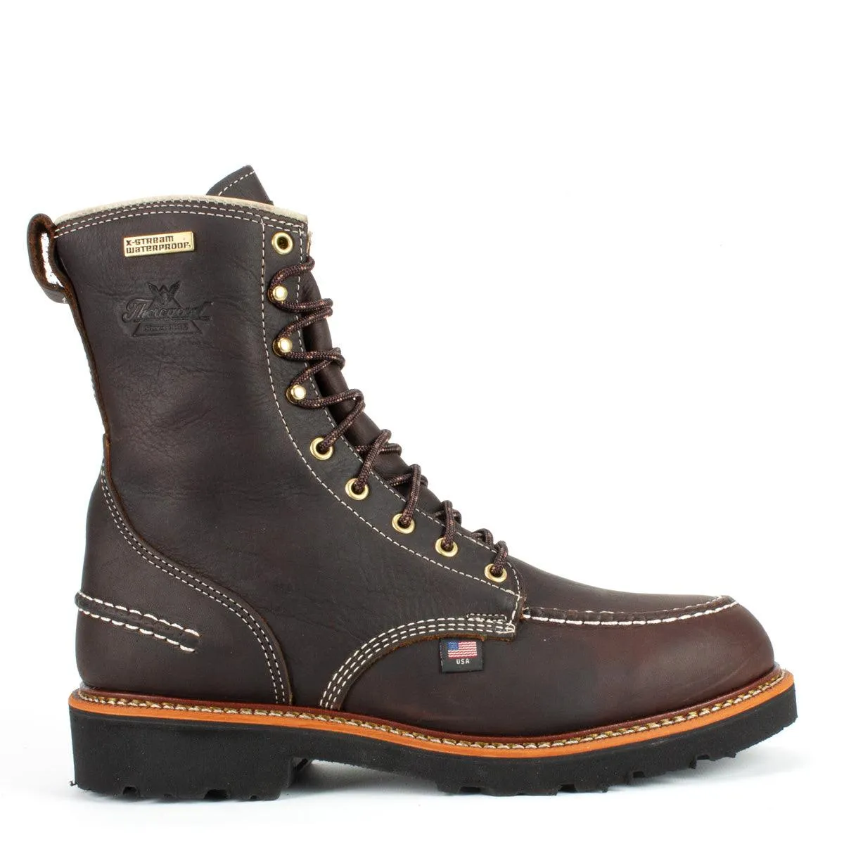 Thorogood Men's Flyway USA Waterproof Briar Pitstop 8" Waterproof Work Boots 814-4141
