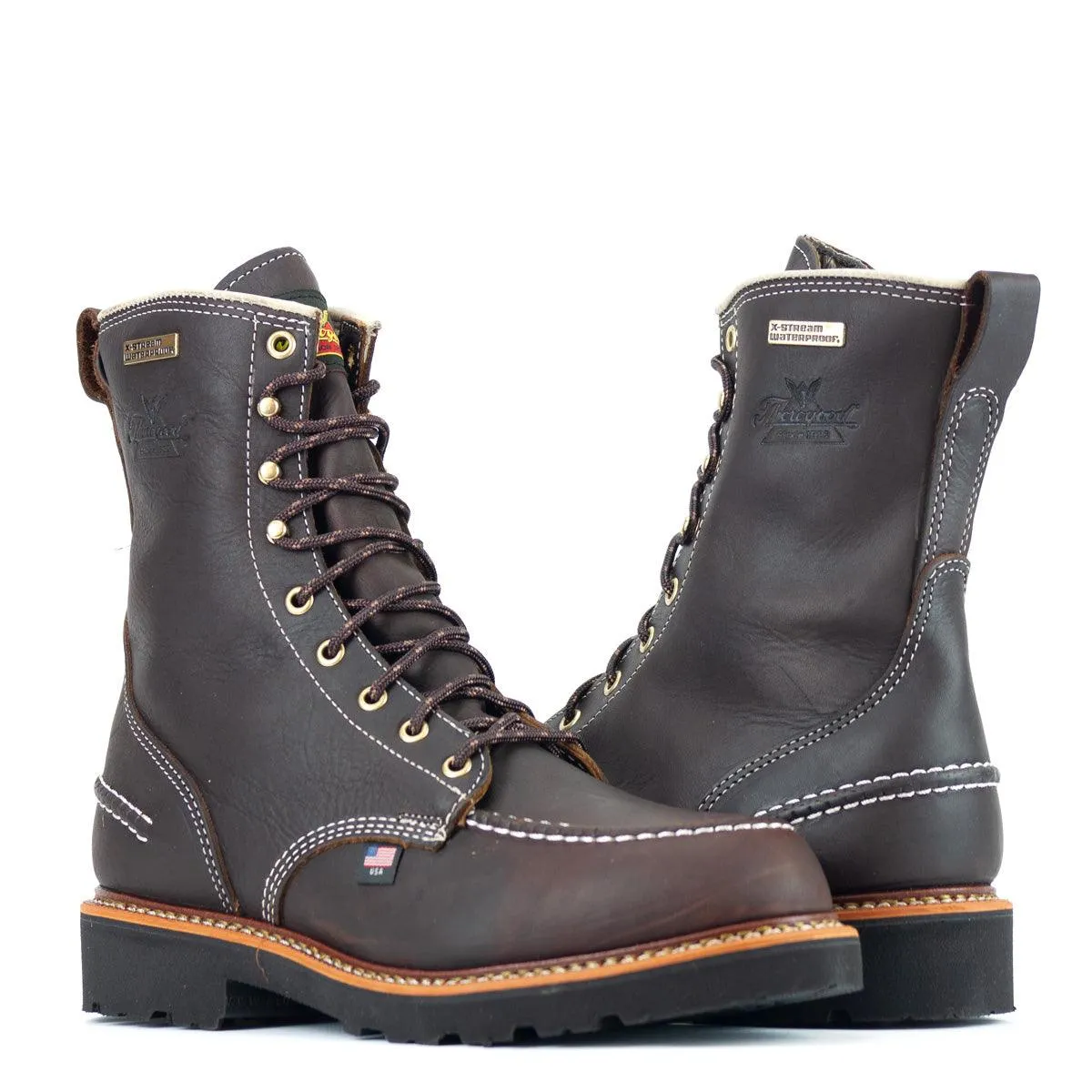 Thorogood Men's Flyway USA Waterproof Briar Pitstop 8" Waterproof Work Boots 814-4141