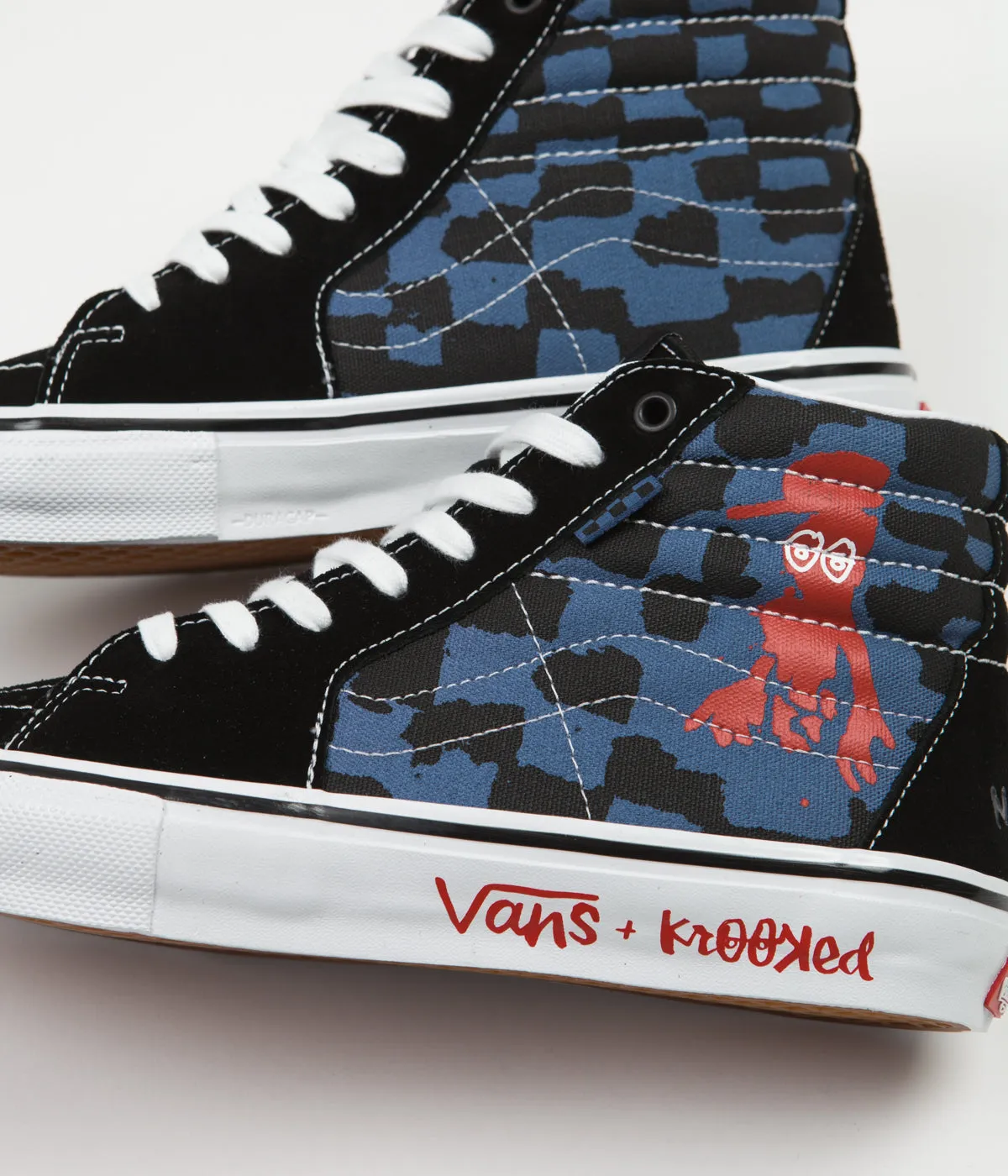 Vans Skate SK8-Hi Shoes - (Krooked By Natas For Ray) Blue