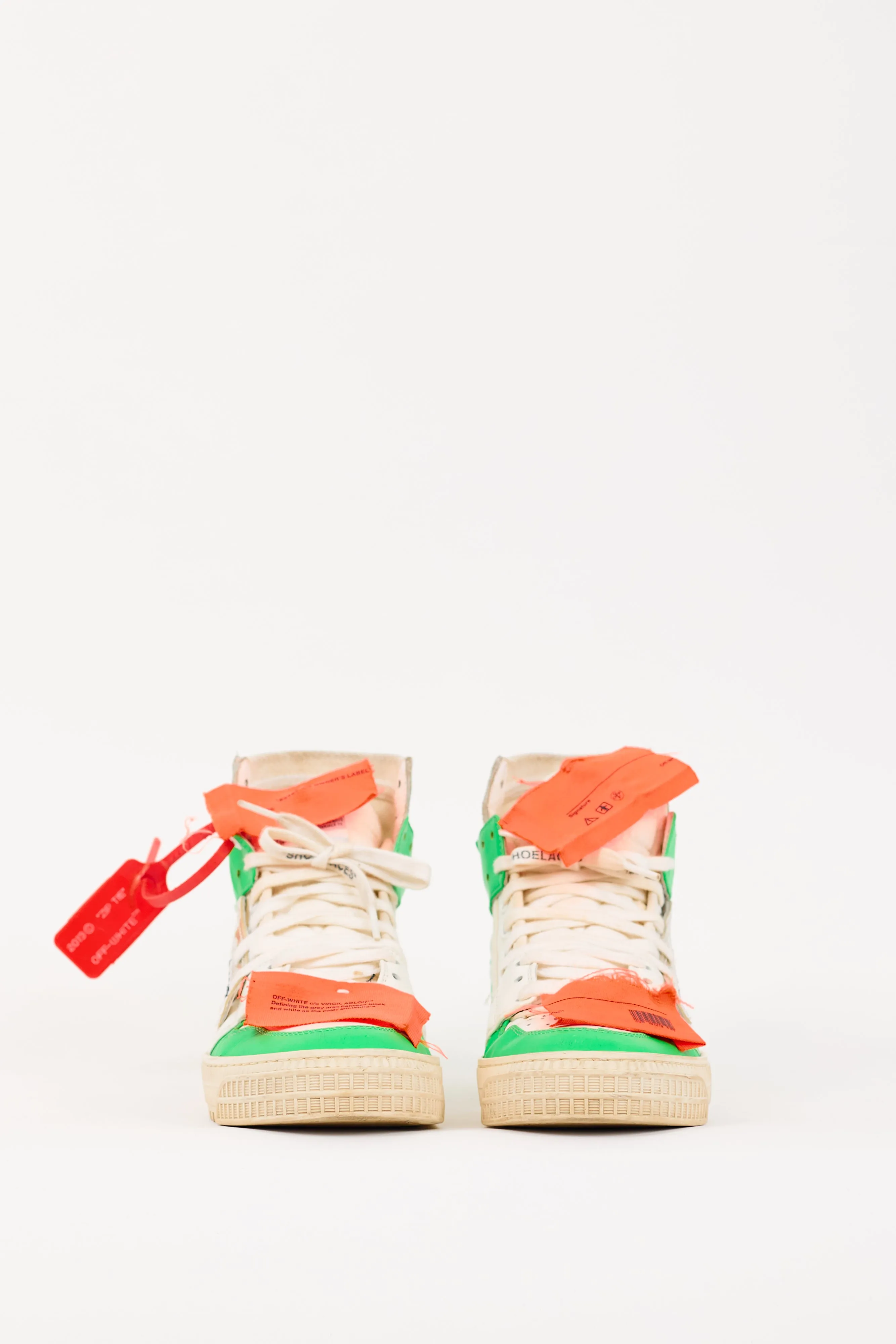 White & Multicolour Canvas & Leather Off-Court 3.0 High Sneaker
