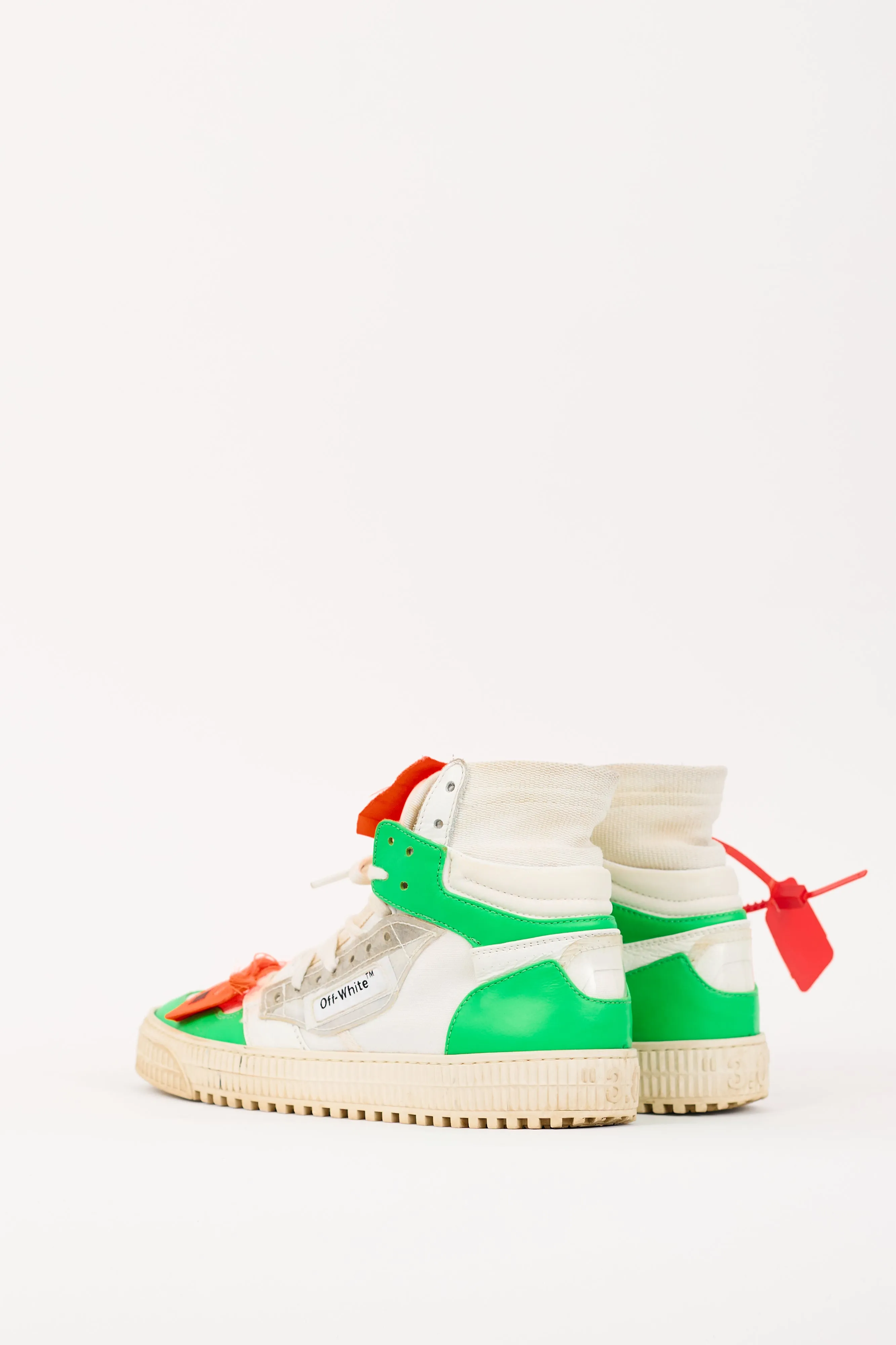 White & Multicolour Canvas & Leather Off-Court 3.0 High Sneaker